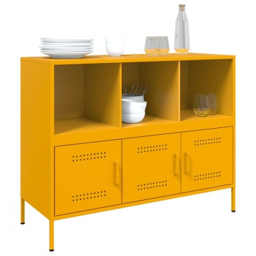 vidaXL Ντουλάπι Μουσταρδί 100,5x39x79cm από Ατσάλι 1 τεμ.
