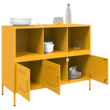 vidaXL Ντουλάπι Μουσταρδί 100,5x39x79cm από Ατσάλι 1 τεμ.