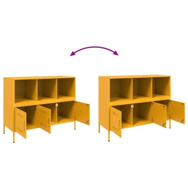 vidaXL Ντουλάπι Μουσταρδί 100,5x39x79cm από Ατσάλι 1 τεμ.