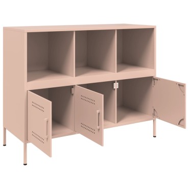 vidaXL Ντουλάπι Ροζ 100,5x39x79cm από Χάλυβα 1 τεμ.