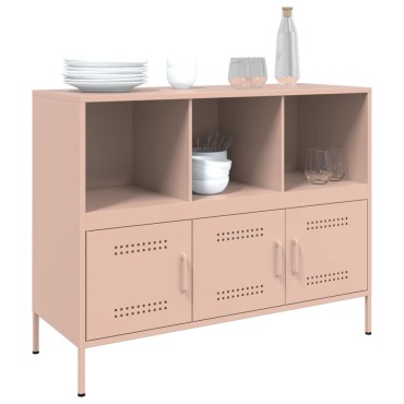 vidaXL Ντουλάπι Ροζ 100,5x39x79cm από Χάλυβα 1 τεμ.