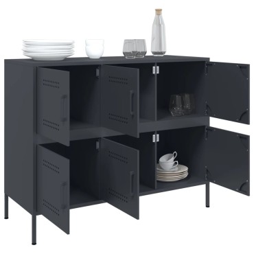 vidaXL Ντουλάπι Ανθρακί 100,5x39x79cm από Χάλυβα 1 τεμ.