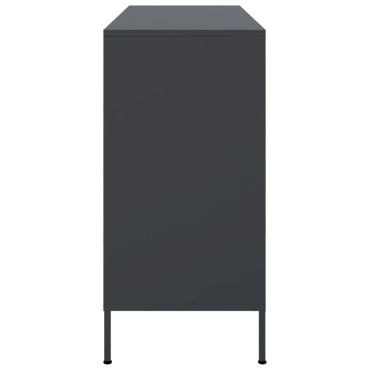 vidaXL Ντουλάπι Ανθρακί 100,5x39x79cm από Χάλυβα 1 τεμ.