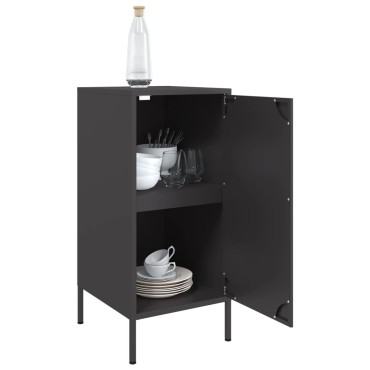 vidaXL Ντουλάπια 2 τεμ. Μαύρα 36x39x79cm από Χάλυβα