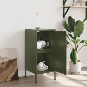vidaXL Ντουλάπι Πράσινο Λαδί 36x39x79cm από Ατσάλι 1 τεμ.