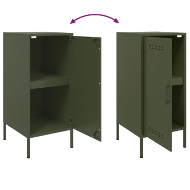 vidaXL Ντουλάπι Πράσινο Λαδί 36x39x79cm από Ατσάλι 1 τεμ.