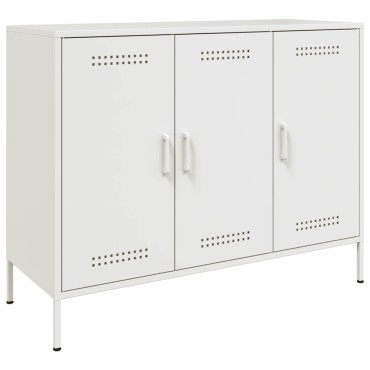 vidaXL Ντουλάπι Λευκό 100,5x39x79cm από Χάλυβα 1 τεμ.