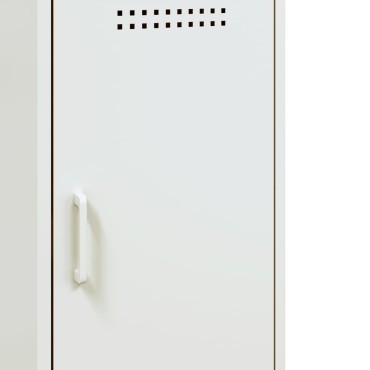 vidaXL Ντουλάπι Λευκό 100,5x39x79cm από Χάλυβα 1 τεμ.
