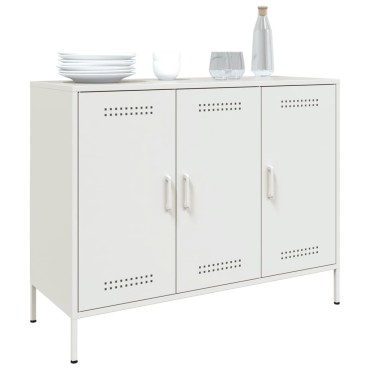 vidaXL Ντουλάπι Λευκό 100,5x39x79cm από Χάλυβα 1 τεμ.