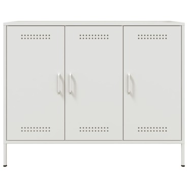 vidaXL Ντουλάπι Λευκό 100,5x39x79cm από Χάλυβα 1 τεμ.