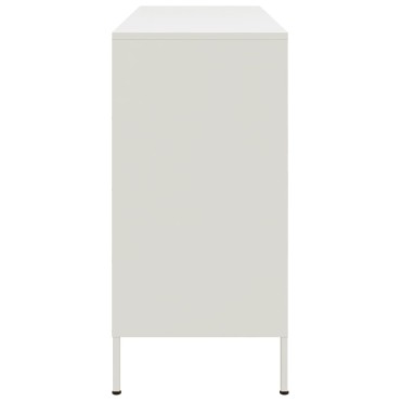 vidaXL Ντουλάπι Λευκό 100,5x39x79cm από Χάλυβα 1 τεμ.