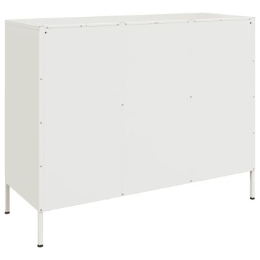 vidaXL Ντουλάπι Λευκό 100,5x39x79cm από Χάλυβα 1 τεμ.