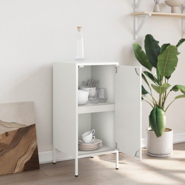 vidaXL Ντουλάπι Λευκό 36x39x79cm από Χάλυβα 1 τεμ.