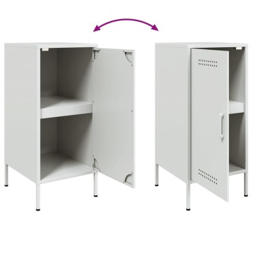 vidaXL Ντουλάπι Λευκό 36x39x79cm από Χάλυβα 1 τεμ.