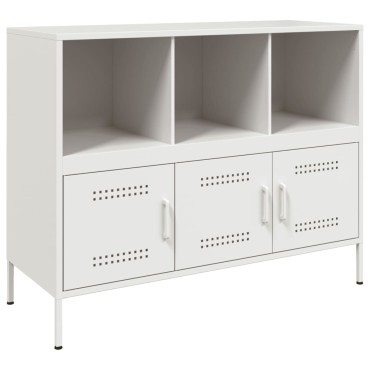 vidaXL Ντουλάπι Λευκό 100,5x39x79cm από Χάλυβα 1 τεμ.