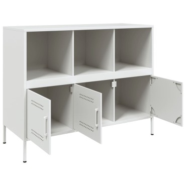 vidaXL Ντουλάπι Λευκό 100,5x39x79cm από Χάλυβα 1 τεμ.