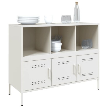 vidaXL Ντουλάπι Λευκό 100,5x39x79cm από Χάλυβα 1 τεμ.