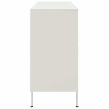 vidaXL Ντουλάπι Λευκό 100,5x39x79cm από Χάλυβα 1 τεμ.