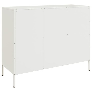 vidaXL Ντουλάπι Λευκό 100,5x39x79cm από Χάλυβα 1 τεμ.