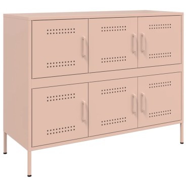 vidaXL Ντουλάπι Ροζ 100,5x39x79cm από Χάλυβα 1 τεμ.