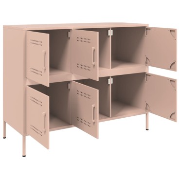 vidaXL Ντουλάπι Ροζ 100,5x39x79cm από Χάλυβα 1 τεμ.