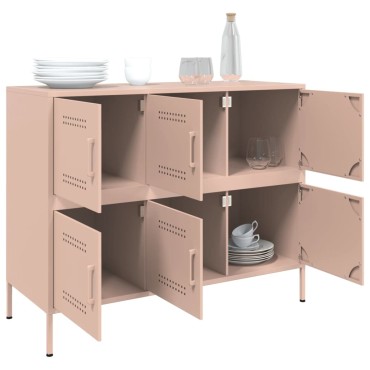 vidaXL Ντουλάπι Ροζ 100,5x39x79cm από Χάλυβα 1 τεμ.