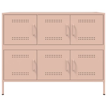 vidaXL Ντουλάπι Ροζ 100,5x39x79cm από Χάλυβα 1 τεμ.