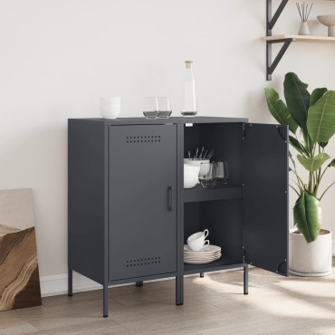 vidaXL Ντουλάπια 2 τεμ. Ανθρακί 36x39x79cm από Χάλυβα