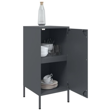 vidaXL Ντουλάπια 2 τεμ. Ανθρακί 36x39x79cm από Χάλυβα