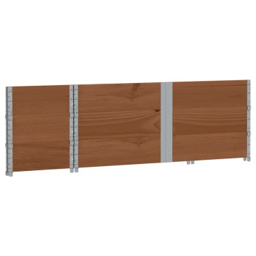 vidaXL Κολάρα Παλέτας 3 τεμ. Καφέ 150x50 εκ. από Μασίφ Ξύλο Πεύκου