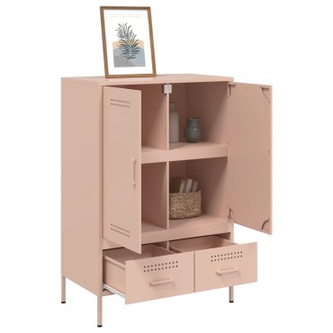 vidaXL Ντουλάπι Ροζ 68x39x101,5cm από Χάλυβα 1 τεμ.