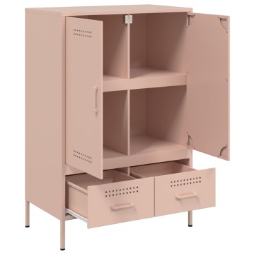 vidaXL Ντουλάπι Ροζ 68x39x101,5cm από Χάλυβα 1 τεμ.