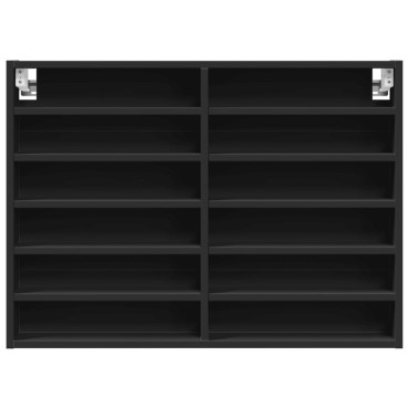 vidaXL Ραφιέρα Μαύρη 80x8,5x58cm από Επεξεργασμένο Ξύλο 1 τεμ.