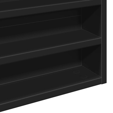 vidaXL Ραφιέρα Μαύρη 80x8,5x58cm από Επεξεργασμένο Ξύλο 1 τεμ.