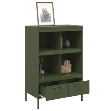 vidaXL Ντουλάπι Πράσινο Λαδί 68x39x101,5cm από Ατσάλι 1 τεμ.