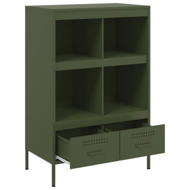 vidaXL Ντουλάπι Πράσινο Λαδί 68x39x101,5cm από Ατσάλι 1 τεμ.
