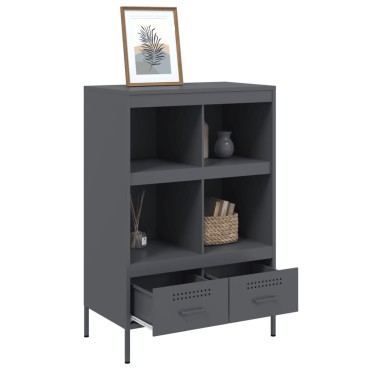 vidaXL Ντουλάπι Ανθρακί 68x39x101,5cm από Χάλυβα 1 τεμ.