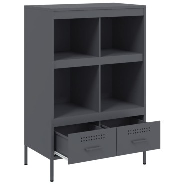 vidaXL Ντουλάπι Ανθρακί 68x39x101,5cm από Χάλυβα 1 τεμ.