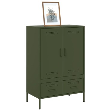 vidaXL Ντουλάπι Πράσινο Λαδί 68x39x101,5cm από Ατσάλι 1 τεμ.