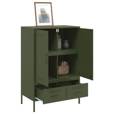 vidaXL Ντουλάπι Πράσινο Λαδί 68x39x101,5cm από Ατσάλι 1 τεμ.