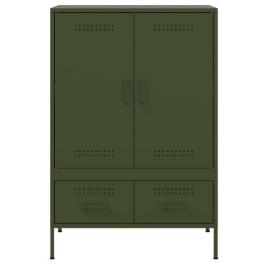 vidaXL Ντουλάπι Πράσινο Λαδί 68x39x101,5cm από Ατσάλι 1 τεμ.
