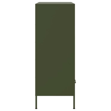 vidaXL Ντουλάπι Πράσινο Λαδί 68x39x101,5cm από Ατσάλι 1 τεμ.