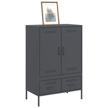 vidaXL Ντουλάπι Ανθρακί 68x39x101,5cm από Χάλυβα 1 τεμ.