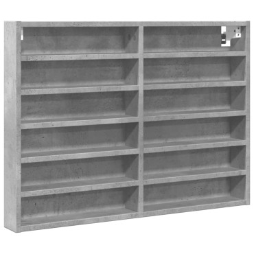 vidaXL Βιτρίνα Γκρι Σκυροδέματος 80x8,5x58cm από Επεξεργασμένο Ξύλο