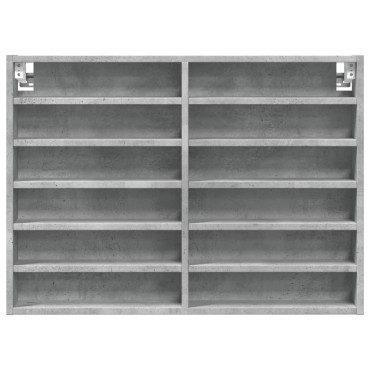 vidaXL Βιτρίνα Γκρι Σκυροδέματος 80x8,5x58cm από Επεξεργασμένο Ξύλο