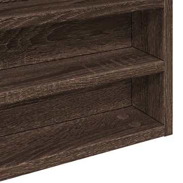 vidaXL Βιτρίνα Καφέ Δρυς 80x8,5x58cm από Επεξεργασμένο Ξύλο