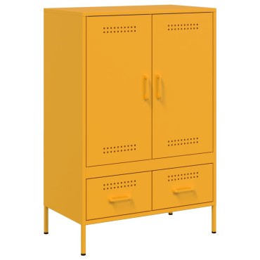 vidaXL Ντουλάπι Μουσταρδί 68x39x101,5cm από Ατσάλι 1 τεμ.