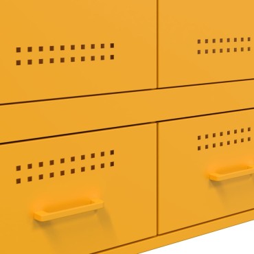 vidaXL Ντουλάπι Μουσταρδί 68x39x101,5cm από Ατσάλι 1 τεμ.