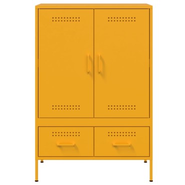 vidaXL Ντουλάπι Μουσταρδί 68x39x101,5cm από Ατσάλι 1 τεμ.