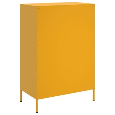 vidaXL Ντουλάπι Μουσταρδί 68x39x101,5cm από Ατσάλι 1 τεμ.